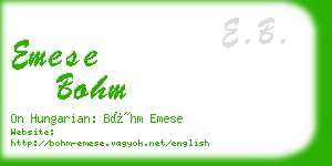 emese bohm business card